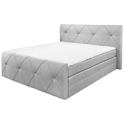 Boxspring postelľ Calgary 180x200 Cm stříbrná
