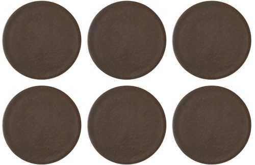 Audo CPH Set šesti tmavě hnědo šedých porcelánových talířů AUDO NEW NORM 21