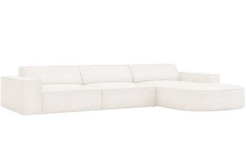 Béžová bouclé čtyřmístná rohová pohovka MICADONI Jodie 284 cm