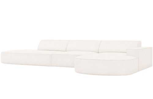 Béžová bouclé čtyřmístná rohová pohovka MICADONI Jodie 342 cm