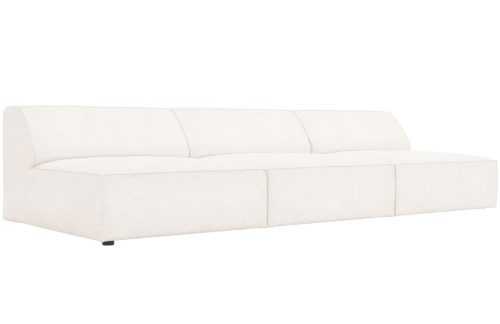 Béžová bouclé trojmístná pohovka MICADONI Jodie 240 cm