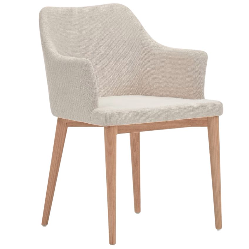 Béžová látková jídelní židle Kave Home Croft