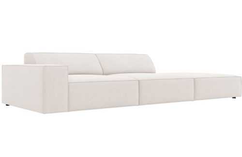 Béžová látková trojmístná pohovka MICADONI Jodie 262 cm