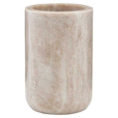 Béžový mramorový stojan na zubní kartáčky Meraki Marble