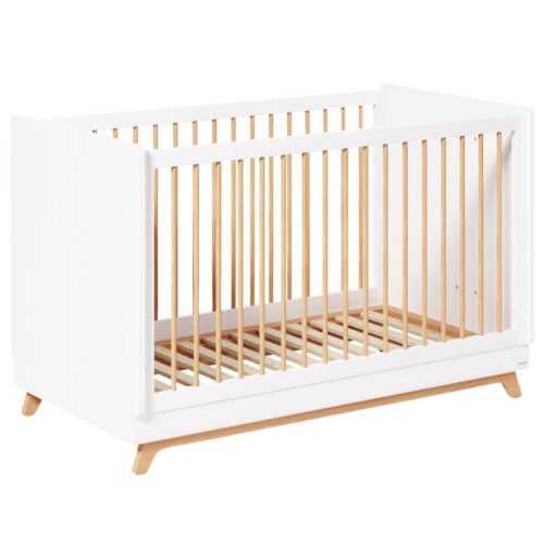 Bílá buková dětská postýlka Kave Home Maralis 70 x 140 cm