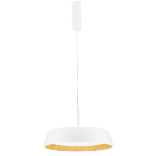 Bílé kovové závěsné LED světlo Nova Luce Sigi 45 cm