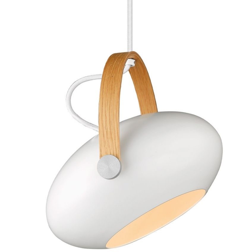 Bílé kovové závěsné světlo Halo Design DC 26 cm