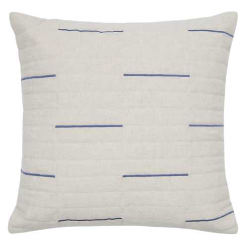 Bílo-modrý povlak na polštář Kave Home Blaina 45 x 45 cm