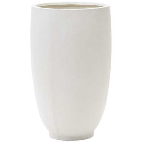 Bílý cementový zahradní květináč Kave Home Aiguablava Ø 76 cm