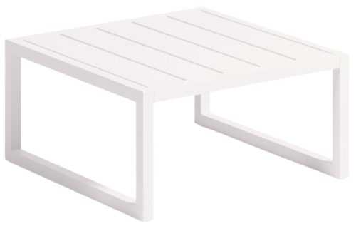 Bílý kovový zahradní stolek Kave Home Comova 60 x 60 cm