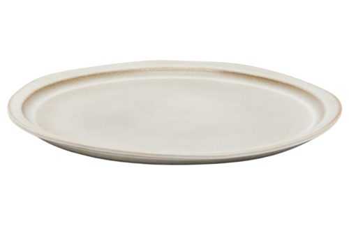Bílý talíř Kave Home Coval 28 cm