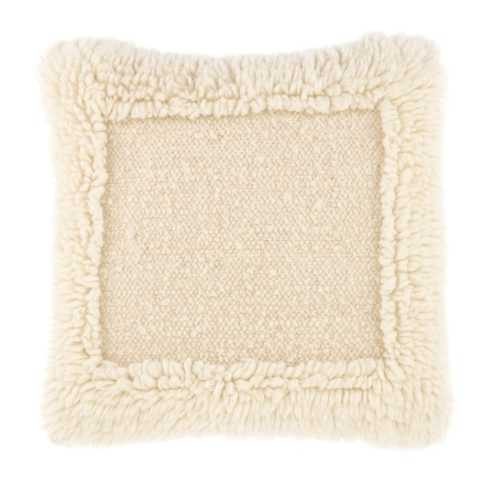 By-Boo Bílý bavlněný polštář Ullie 50 x 50 cm