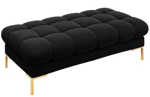 Černá sametová lavice Micadoni Mamaia 133 cm