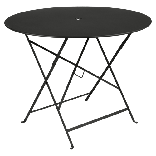 Černý kovový skládací stůl Fermob Bistro Ø 96 cm