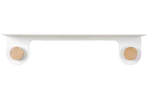 Gazzda Bílá kovová nástěnná police Hook 13 x 60 cm