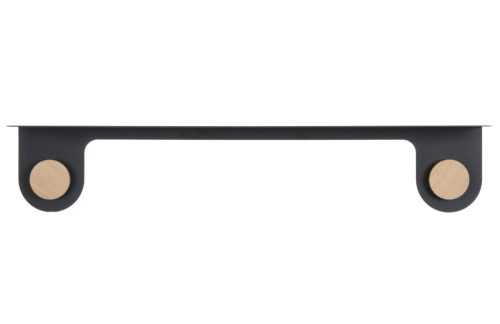 Gazzda Černá kovová nástěnná police Hook 13 x 70 cm