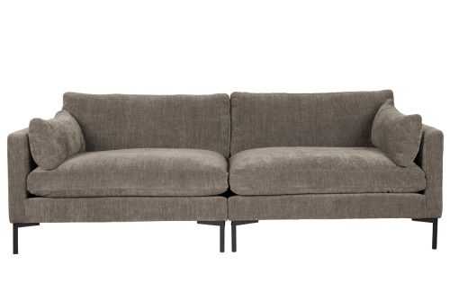 Hnědá látková třímístná pohovka ZUIVER SUMMER 230 cm