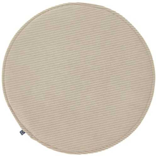 Hnědo šedý manšestrový podsedák Kave Home Sora 35 cm