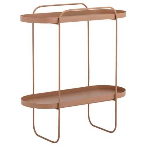 Hnědý kovový odkládací stolek Bloomingville Reet 57 x 25 cm