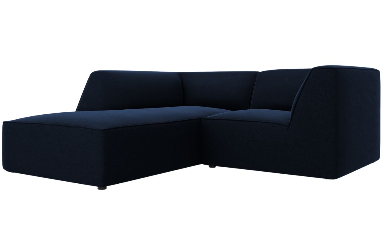 Královsky modrá sametová rohová pohovka MICADONI Ruby 186 cm