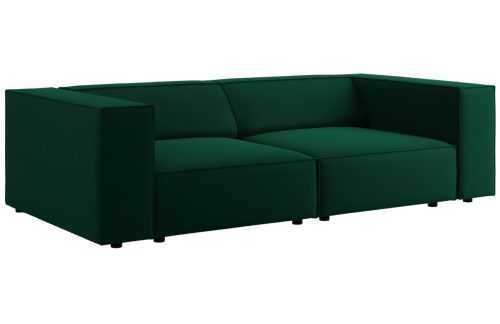 Lahvově zelená sametová třímístná pohovka Cosmopolitan Design Arendal 204 cm