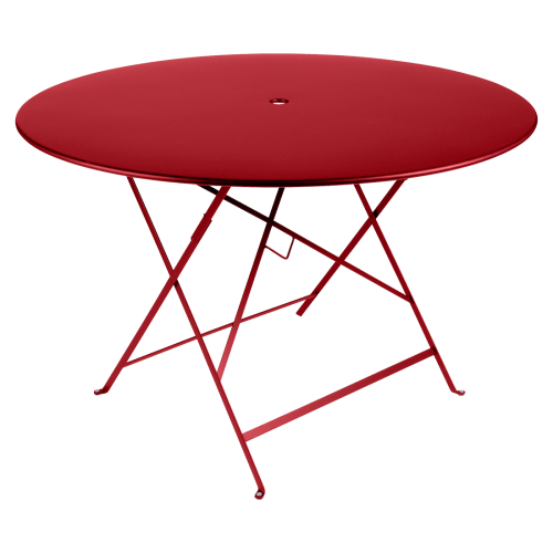 Makově červený kovový skládací stůl Fermob Bistro 117 cm