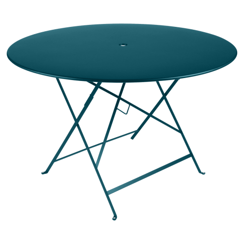 Modrý kovový skládací stůl Fermob Bistro 117 cm