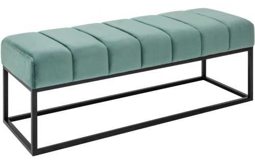 Moebel Living Zelená sametová lavice Bulet 108 cm
