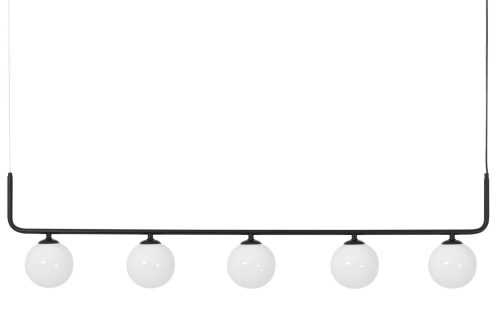 Nordic Design Černé kovové závěsné světlo Cattus 5