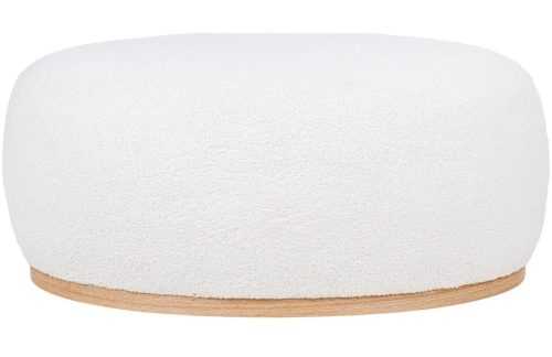 Nordic Living Bílý bouclé taburet Belfort 54