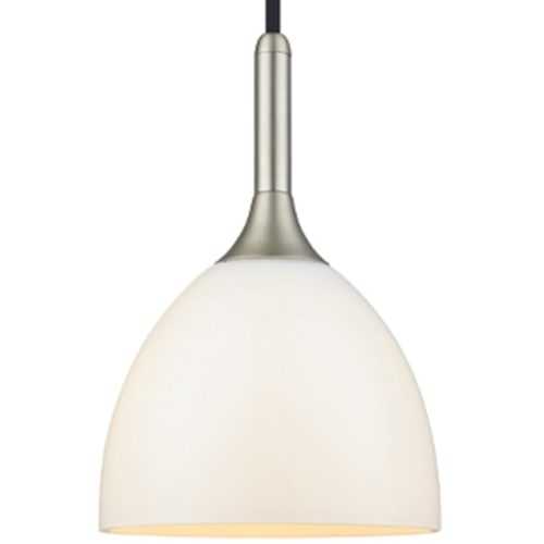 Opálově bílé skleněné závěsné světlo Halo Design Bellevue II. 24 cm