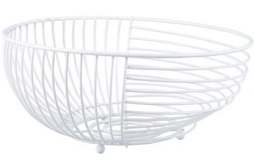 Present time Matně bíla kovová mísa na ovoce Pallia 28 cm