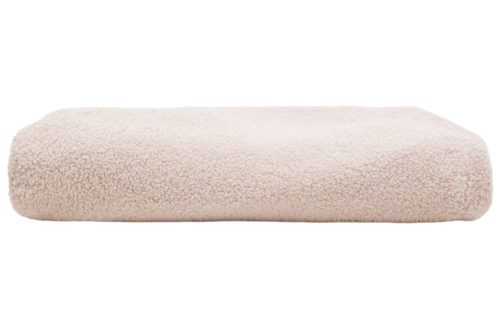 Růžový bouclé potah na taburet Kave Home Kaeli 43 cm