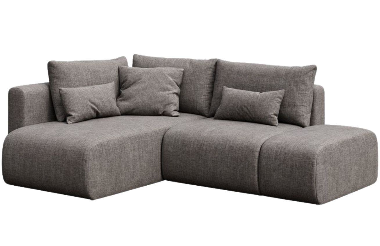 Šedá čalouněná rohová rozkládací pohovka Ghado Lumine 271 cm