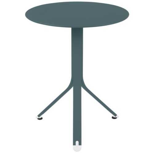 Šedý kovový stůl Fermob Rest'O Ø 60 cm