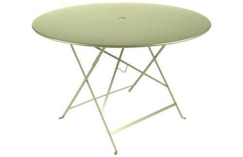 Světle zelený kovový skládací stůl Fermob Bistro 117 cm