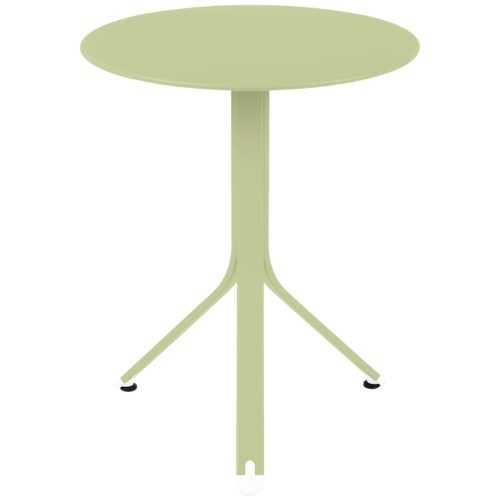 Světle zelený kovový stůl Fermob Rest'O Ø 60 cm
