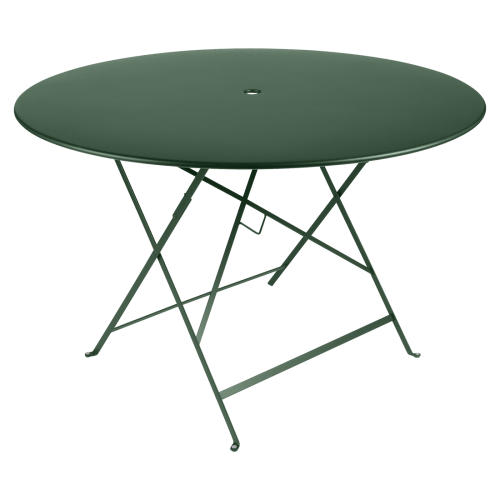 Tmavě zelený kovový skládací stůl Fermob Bistro 117 cm