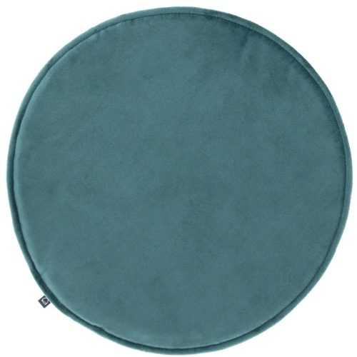 Tyrkysový kulatý sametový podsedák Kave Home Rimca ⌀ 35 cm
