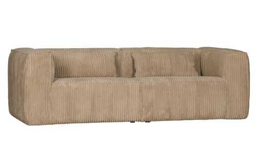 WOOOD Béžová manšestrová třímístná pohovka Bearny 246 cm