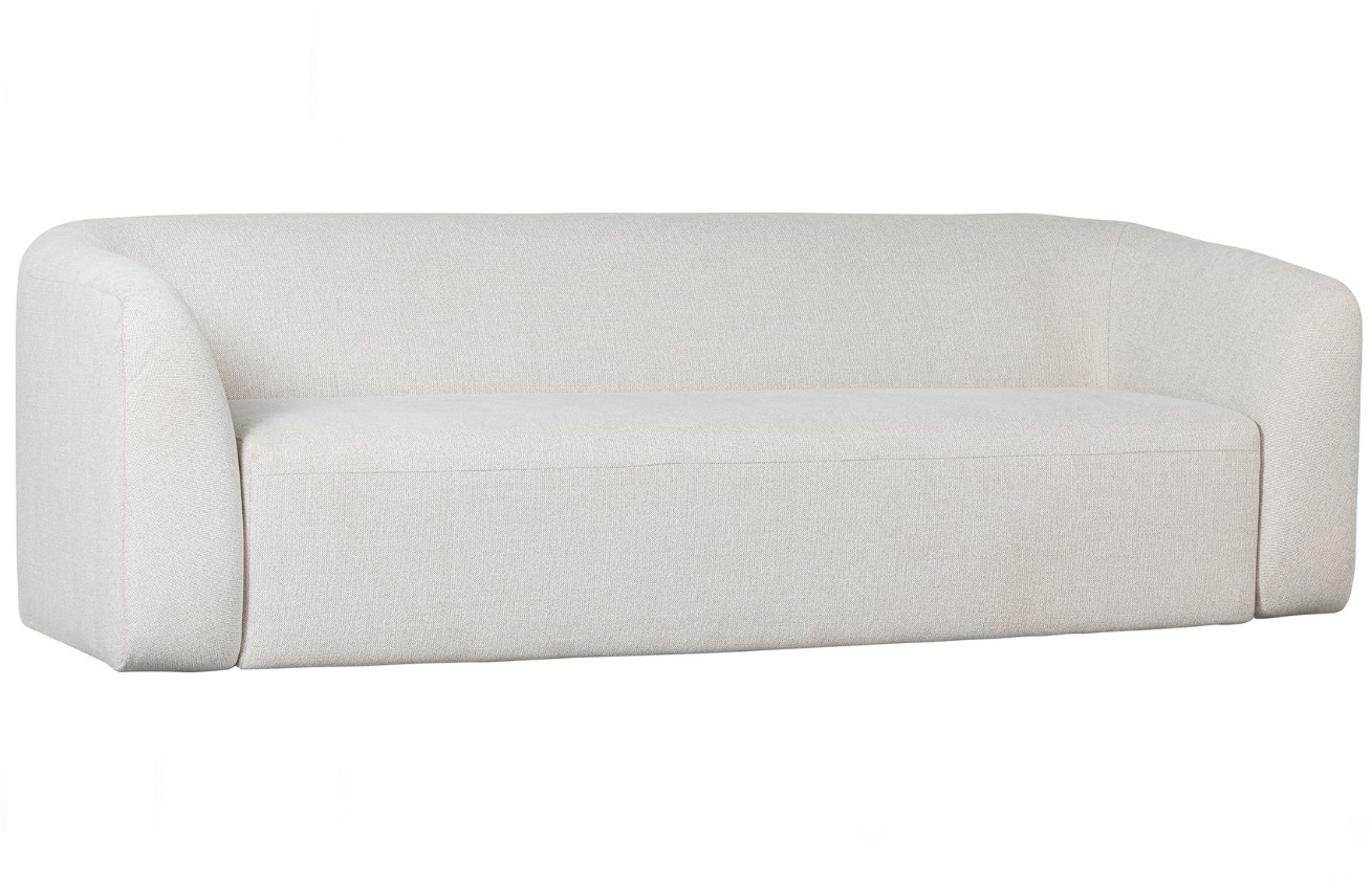 WOOOD Bílá látková třímístná pohovka Kargo 240 cm