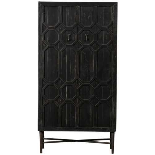 WOOOD Černá borovicová skříň Morten 75 x 40 cm