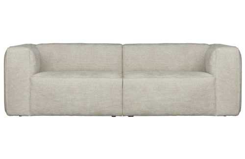WOOOD Krémová látková třímístná pohovka Bearny 246 cm