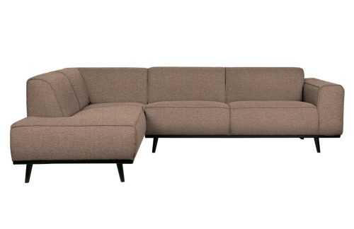 WOOOD Nugátově hnědá látková rohová pohovka Twilight 274 cm