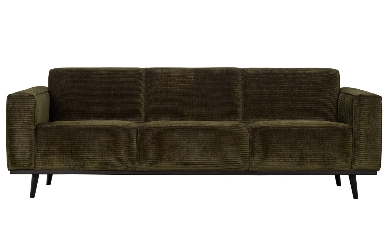 WOOOD Tmavě zelená manšestrová třímístná pohovka Twilight 230 cm