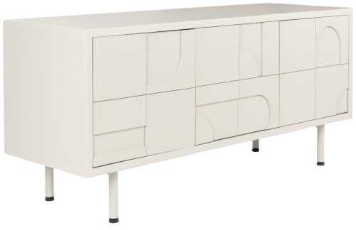 White Label Béžová lakovaná komoda WLL FUNK 120 x 40 cm