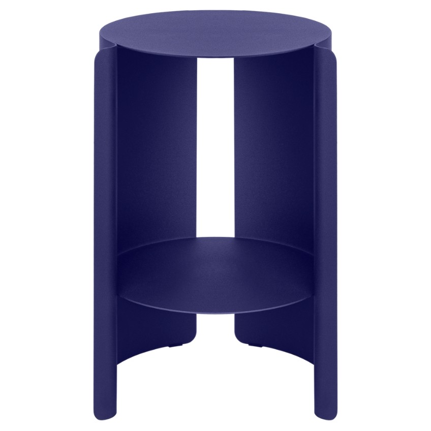 noo.ma Modrý kovový odkládací stolek Wa 32 cm